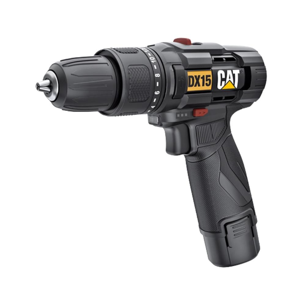 สว่านกระแทกไร้สาย (พร้อมแบตเตอรี่) CAT DX15 12 โวลต์