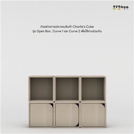 ตู้เก็บของบานเปิด OYAKOO CHARLIE’S CURVE 2 829051 30 ซม. ลายไม้_7