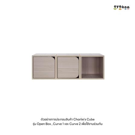ตู้เก็บของบานเปิด OYAKOO CHARLIE’S CURVE 2 829051 30 ซม. ลายไม้_5