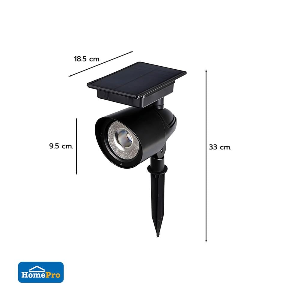 ไฟจัดสวน SOLAR CARINI AR-008 0.5 วัตต์ RGB สีดำ