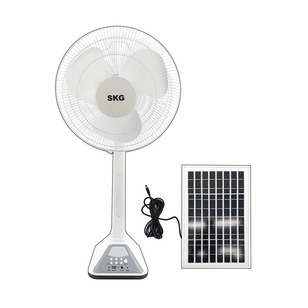 พัดลมโซล่าเซลล์ 14 นิ้ว SKG SK-1105L สีขาว_0