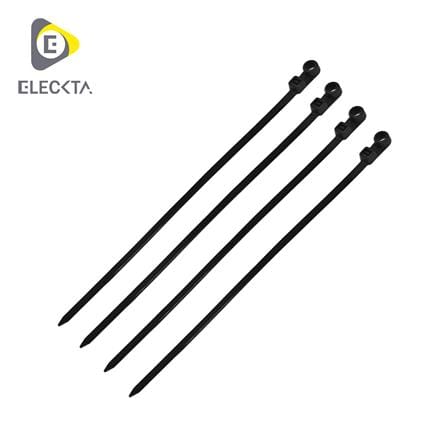 เคเบิ้ลไทร์หัวกลมมีรูสกรู ELECKTA 8 นิ้ว สีดำ (แพ็ก 100 ชิ้น)_0