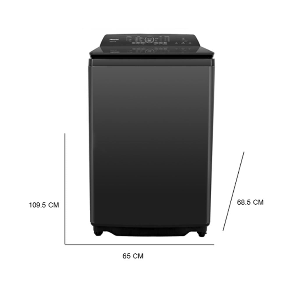 เครื่องซักผ้าฝาบน HISENSE WT180Q30 18 กก. อินเวอร์เตอร์ สีดำ