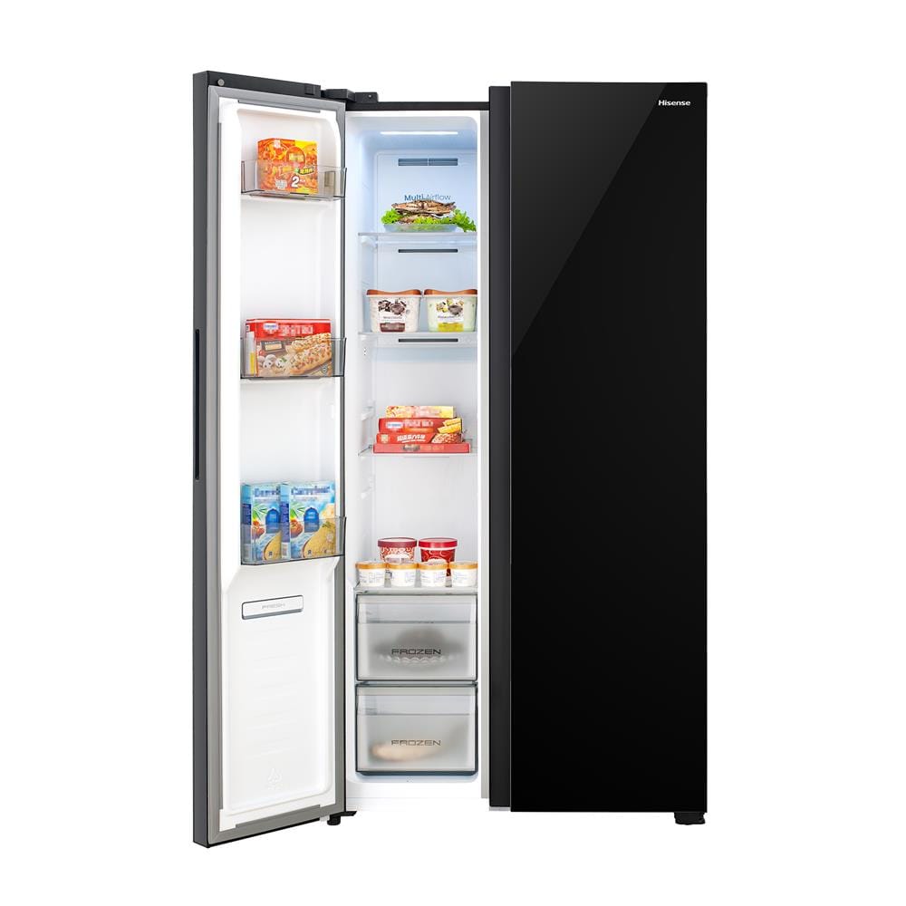 ตู้เย็น SIDE BY SIDE HISENSE RS708N4TBU 19.8 คิว กระจกดำ