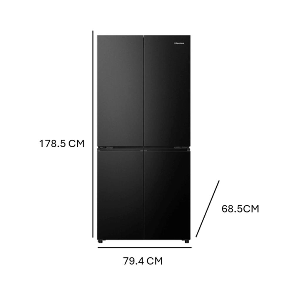 ตู้เย็น MULTI DOOR HISENSE RQ610N4TBNI3 17.3 คิว สีดำ