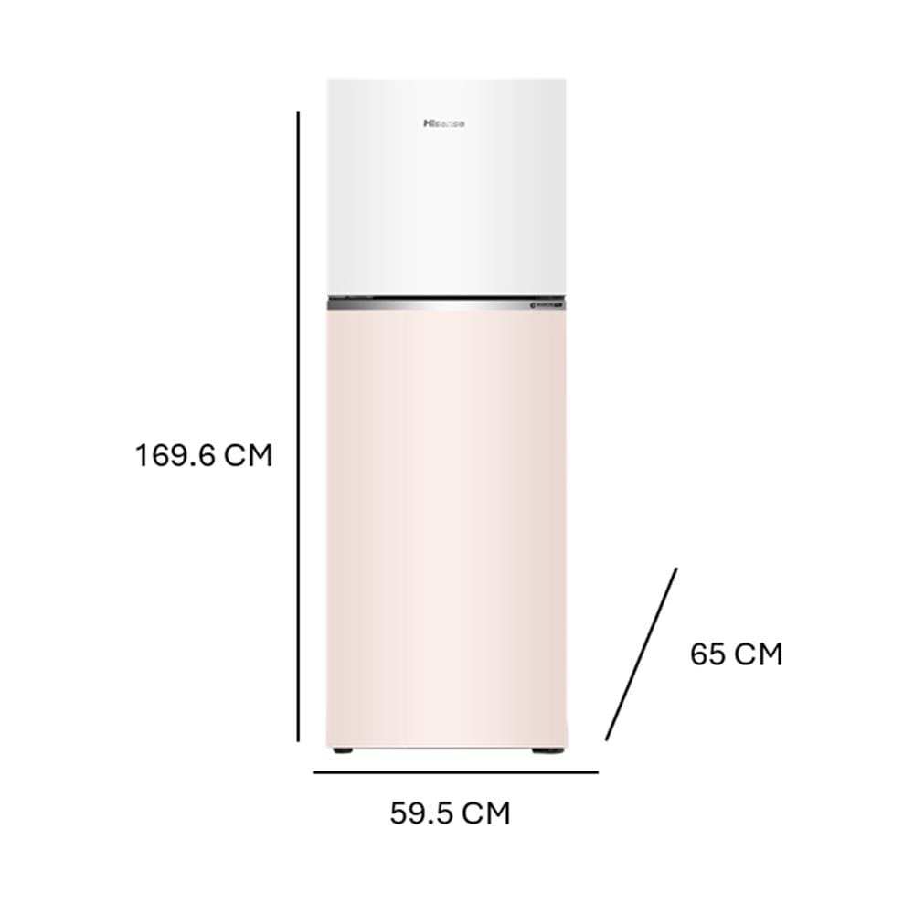 ตู้เย็น 2 ประตู HISENSE RT419N4TSN 11.5 คิว สีขาว-ชมพู