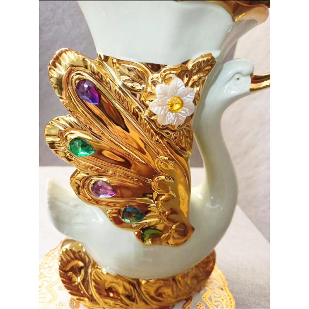 แจกันตกแต่งพร้อมกุหลาบแดง INTERY CT209E041_05 สีแดง/ขาว