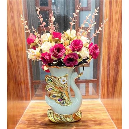 แจกันตกแต่งพร้อมกุหลาบแดง INTERY CT209E041_05 สีแดง/ขาว_3