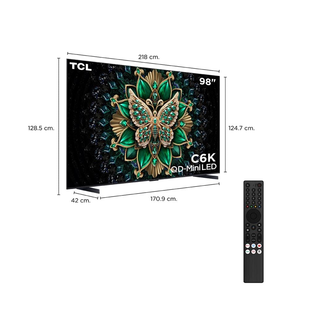 ทีวีคิวดี มินิแอลอีดี 98 นิ้ว TCL (4K, LED, GOOGLE TV) 98C6K