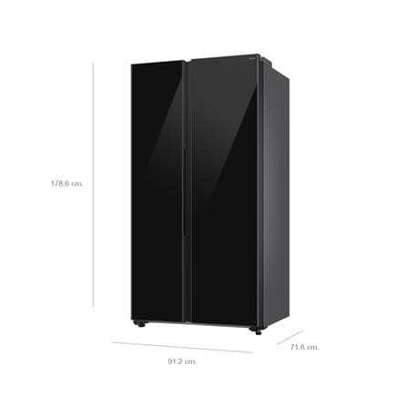 ตู้เย็น SIDE BY SIDE SAMSUNG RS70F65Q1BST 23.1 คิว กระจกดำ_10