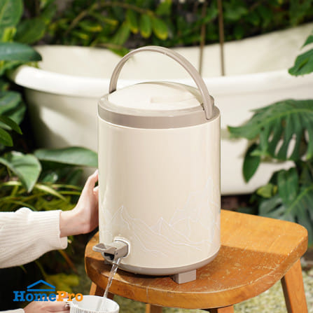 ถังน้ำดื่ม มีก๊อก SPRING COOL MATE CIRCULAR 10 ลิตร สีโทป_5