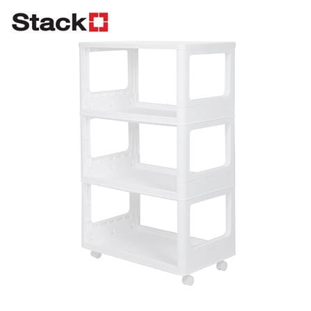 ชั้นวางของพับได้ 3 ชั้น STACKO GENNA 64X40X100 ซม. สีขาว_0