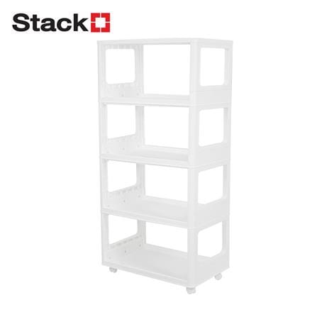 ชั้นวางของพับได้ 4 ชั้น STACKO GENNA 64X40X130 ซม. สีขาว