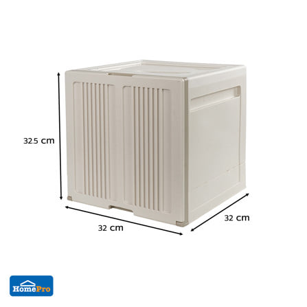 กล่องบานเปิด STACKO SORA 32X32X32.5 ซม. สีเบจ_8