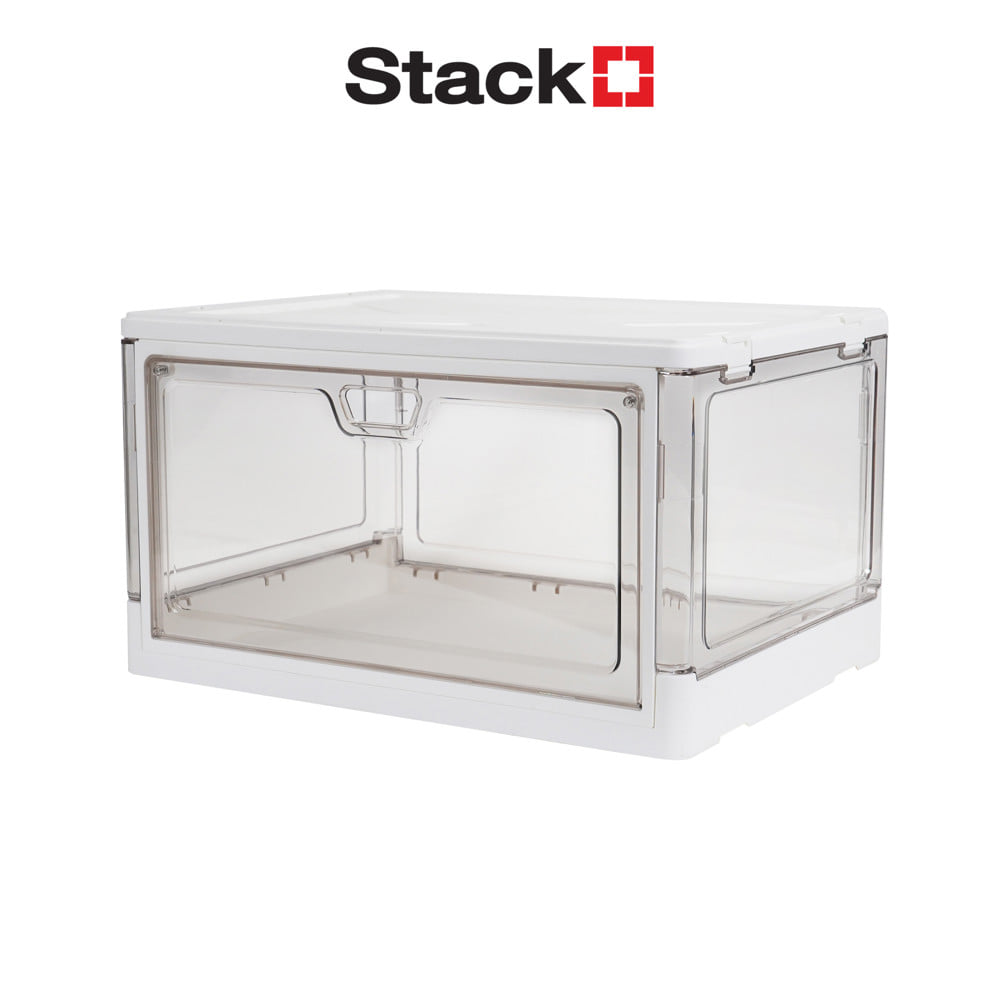 กล่องรองเท้า STACKO LITE 38X28X22 ซม. สีขาว/ใส