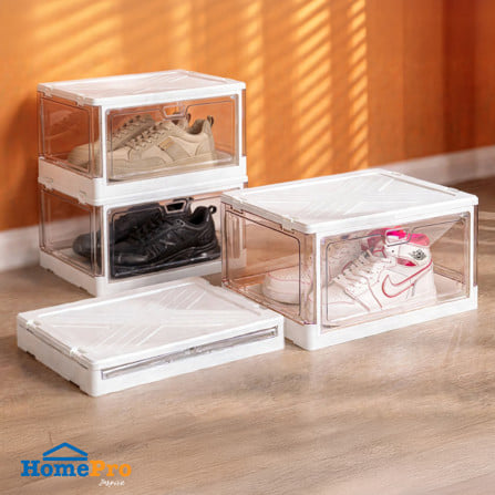 กล่องรองเท้า STACKO LITE 38X28X22 ซม. สีขาว/ใส_0
