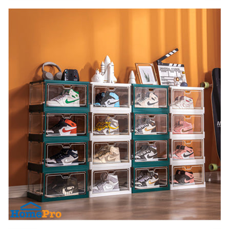 กล่องรองเท้า STACKO LITE 38X28X22 ซม. สีขาว/ใส_6