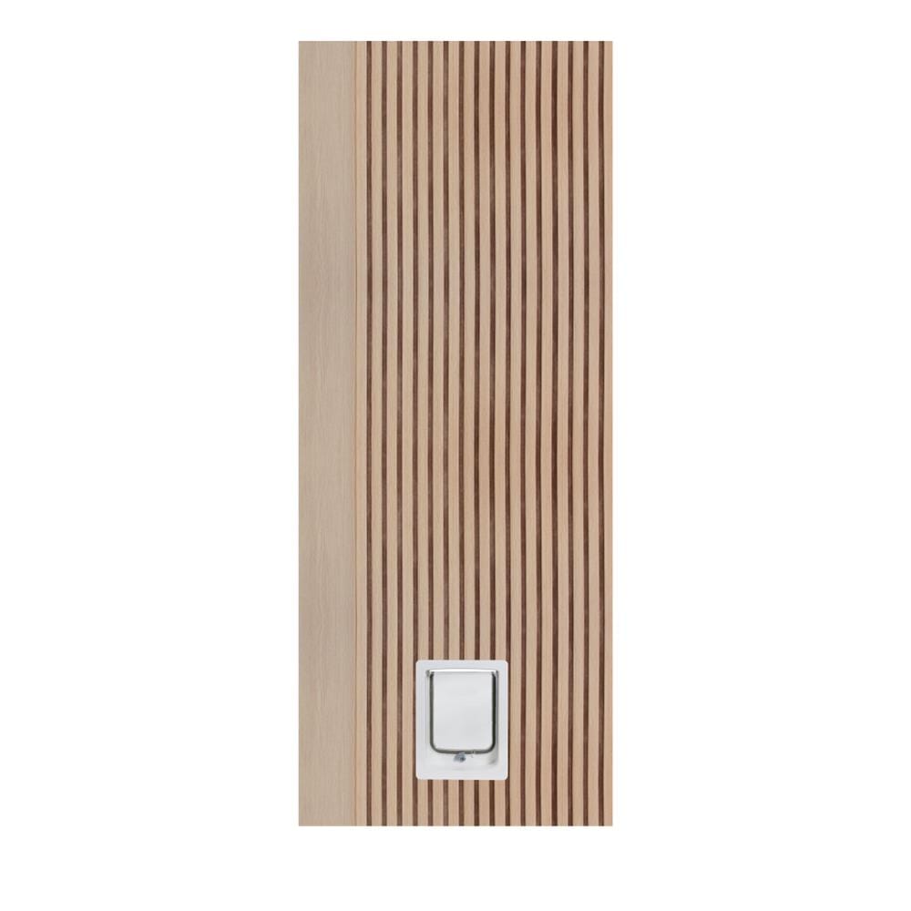 ประตูสัตว์เลี้ยงโพลีสไตรีน ไม่เจาะลูกบิด LINEDEKOR VERTICAL SIZE M 70x200 ซม. สีบีช