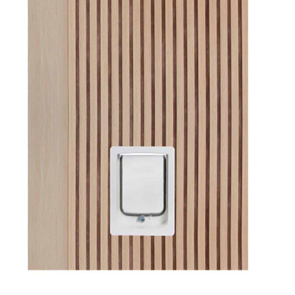 ประตูสัตว์เลี้ยงโพลีสไตรีน ไม่เจาะลูกบิด LINEDEKOR VERTICAL SIZE M 70x200 ซม. สีบีช