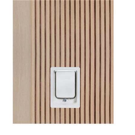 ประตูสัตว์เลี้ยงโพลีสไตรีน ไม่เจาะลูกบิด LINEDEKOR VERTICAL SIZE M 70x200 ซม. สีบีช_1