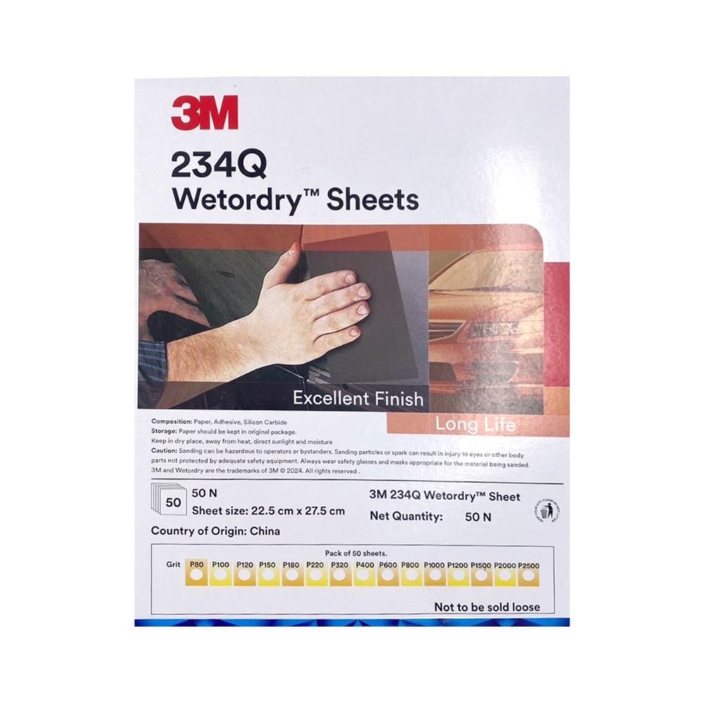 กระดาษทรายน้ำ 3M 234Q เบอร์ 2000 9x11 นิ้ว