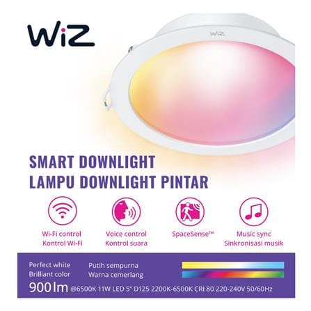 ดาวน์ไลท์ LED WIZ 4.92 นิ้ว 11 วัตต์ RGB สีขาว_4