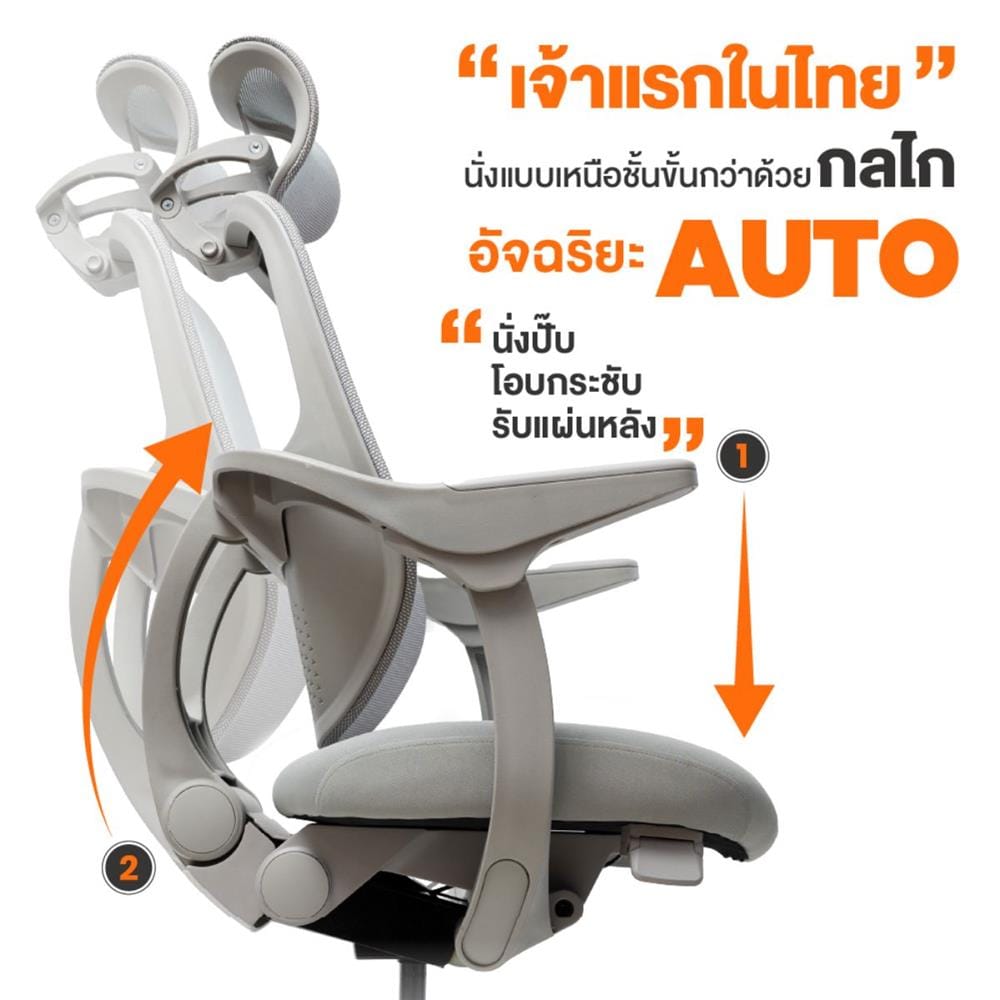 เก้าอี้สุขภาพ ERGOTREND ERGOMATIC PLUS สีเทา