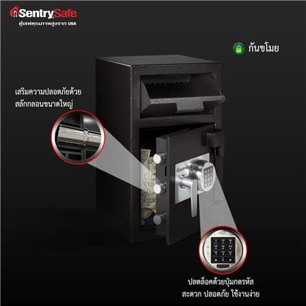 ตู้เซฟนิรภัย ELECTRONIC SENTRYSAFE DH-109E 35.6 ซม. สีดำ_1