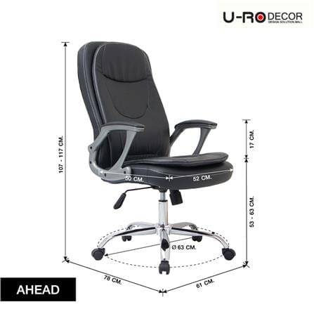 เก้าอี้สำนักงาน U-RODECOR AHEAD สีดำ_10