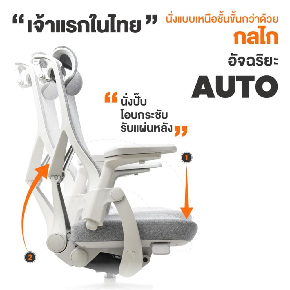 เก้าอี้สุขภาพ ERGOTREND ERGOMATIC PRO สีเทา
