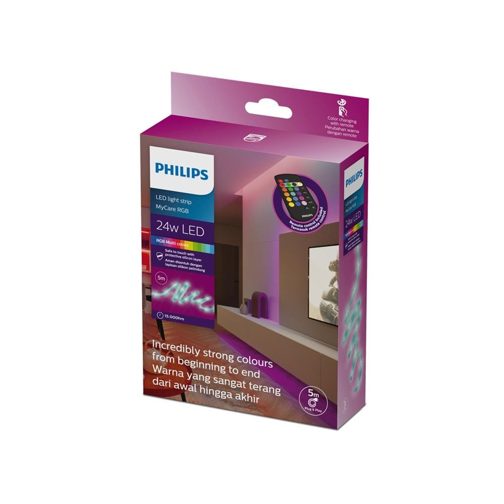 ไฟเส้น LED PHILIPS 220V 24 วัตต์ 5 เมตร RGB
