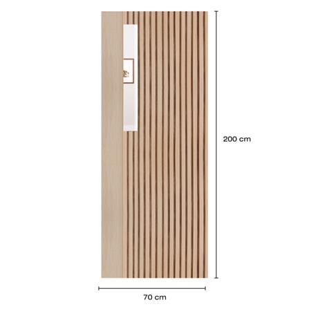 ประตูภายในโพลีสไตรีน ไม่เจาะลูกบิด LINEDEKOR ONE EIGHT 70x200 ซม. สีบีช_4