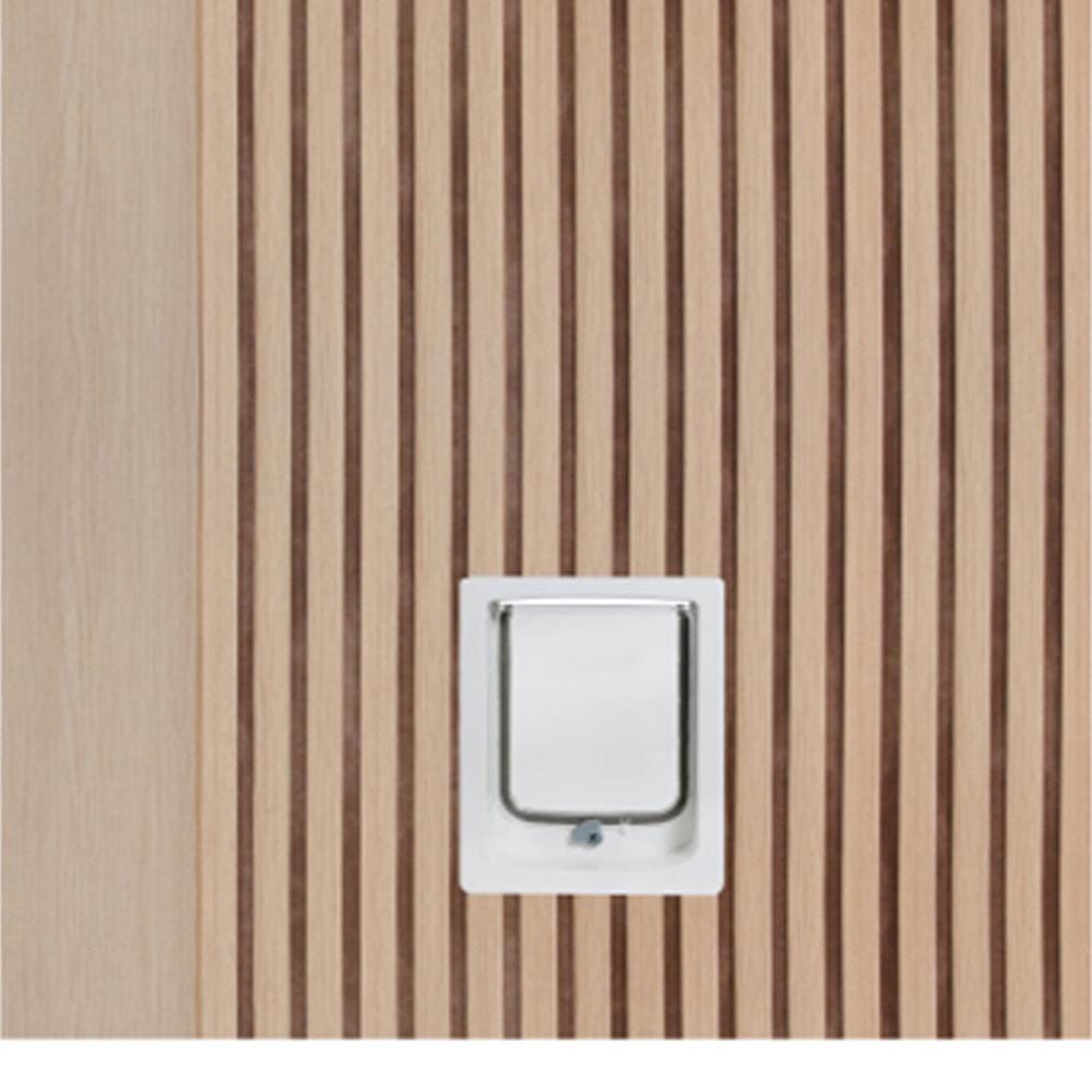 ประตูสัตว์เลี้ยงโพลีสไตรีน ไม่เจาะลูกบิด LINEDEKOR VERTICAL SIZE S 90x200 ซม. สีบีช