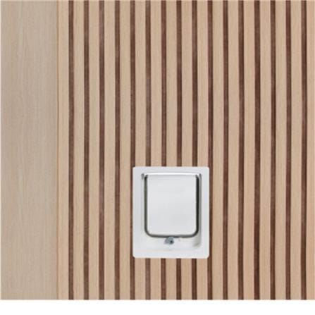 ประตูสัตว์เลี้ยงโพลีสไตรีน ไม่เจาะลูกบิด LINEDEKOR VERTICAL SIZE S 90x200 ซม. สีบีช_1
