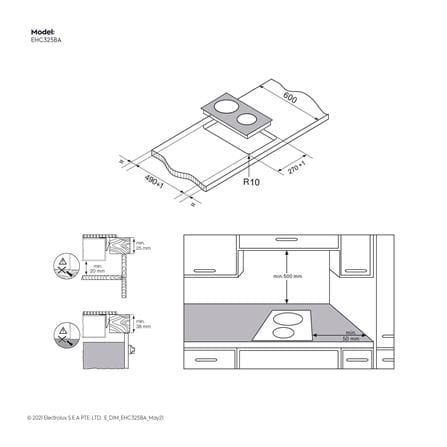 เตาฝัง+เครื่องดูดควัน ELECTROLUX EHC325BA+ECP6541X_7
