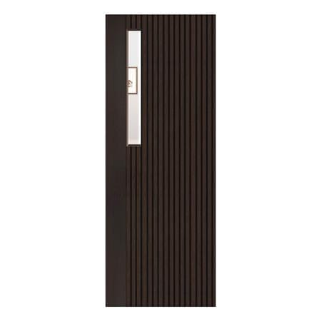 ประตูภายในโพลีสไตรีน ไม่เจาะลูกบิด LINEDEKOR ONE EIGHT 70x200 ซม. สีโอ๊ค_0