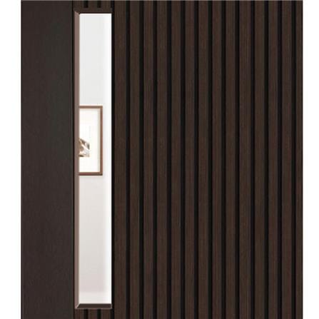 ประตูภายในโพลีสไตรีน ไม่เจาะลูกบิด LINEDEKOR ONE EIGHT 70x200 ซม. สีโอ๊ค_1