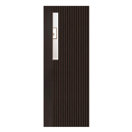 ประตูห้องน้ำโพลีสไตรีน ไม่เจาะลูกบิด LINEDEKOR ONE EIGHT 70x200 ซม. สีโอ๊ค