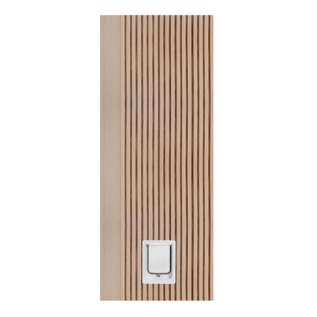 ประตูสัตว์เลี้ยงโพลีสไตรีน ไม่เจาะลูกบิด LINEDEKOR VERTICAL SIZE M 80x200 ซม. สีบีช_0