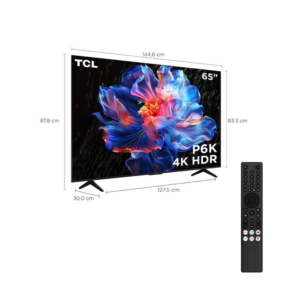 ทีวีแอลอีดี 65 นิ้ว TCL (4K, LED, GOOGLE TV) 65P6K