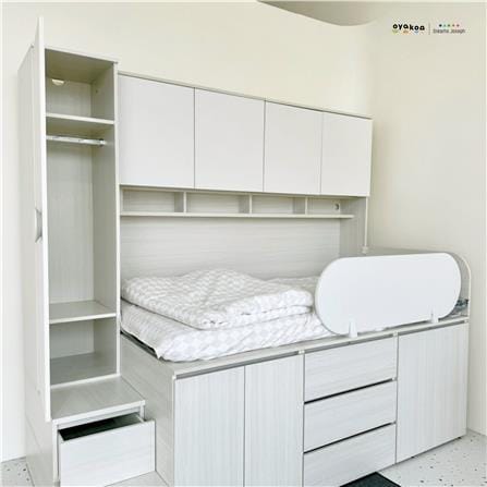 เตียงเด็ก 3.5 ฟุต OYAKOO DINO สีเบจ_15