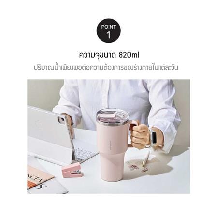กระติกสุญญากาศ LOCKnLOCK METRO 820 มล. เขียวอ่อน_2