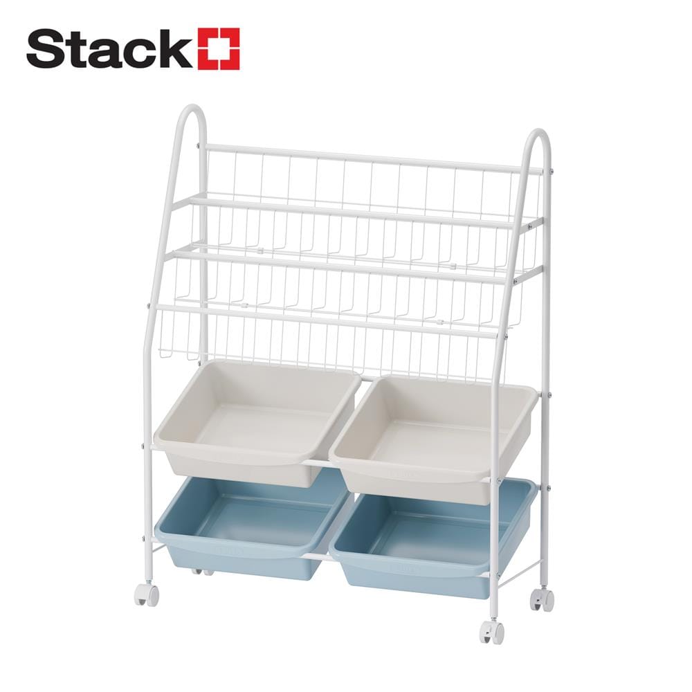 ชั้นวางของ 5 ชั้น STACKO LITTLE-P 76x30x99 ซม. สีขาว/ฟ้า