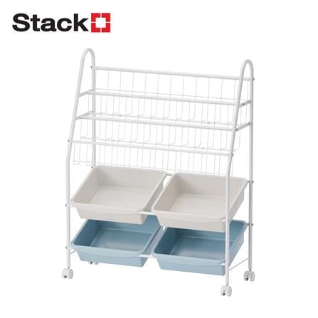 ชั้นวางของ 5 ชั้น STACKO LITTLE-P 76x30x99 ซม. สีขาว/ฟ้า