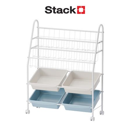 ชั้นวางของ 5 ชั้น STACKO LITTLE-P 76x30x99 ซม. สีขาว/ฟ้า_1