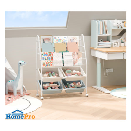 ชั้นวางของ 5 ชั้น STACKO LITTLE-P 76x30x99 ซม. สีขาว/ฟ้า_5