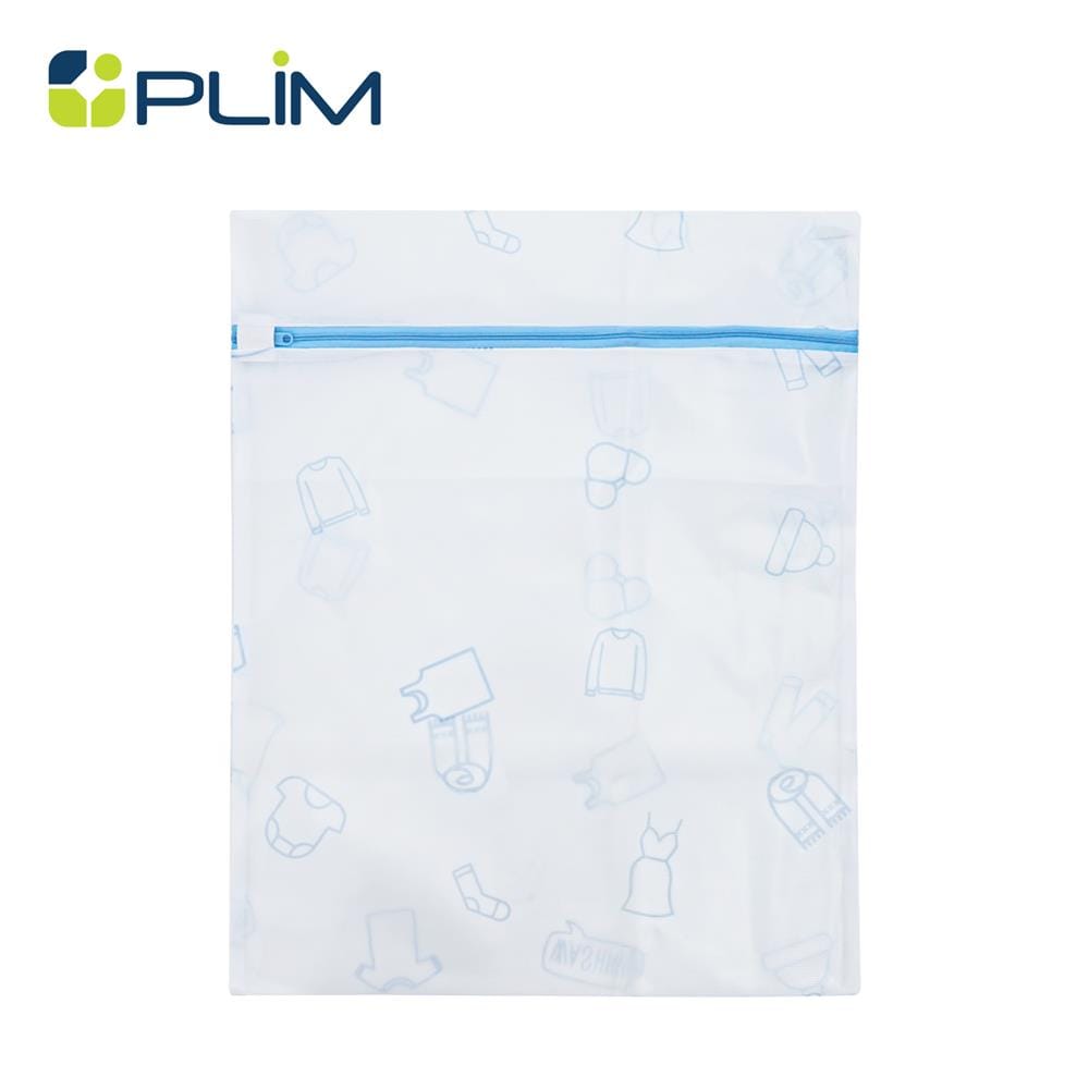 ถุงซักผ้าทรงเหลี่ยม PLIM SOFTY 40x50 ซม. สีขาว/ฟ้า