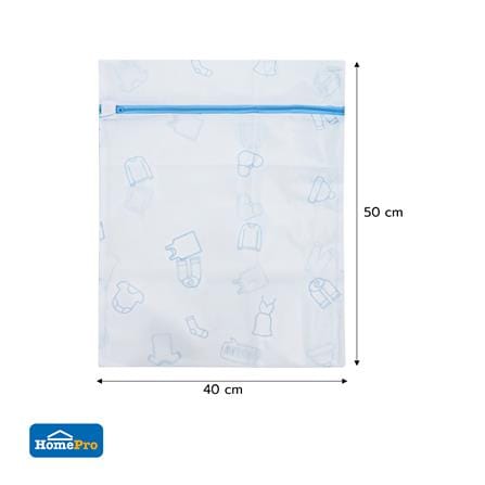 ถุงซักผ้าทรงเหลี่ยม PLIM SOFTY 40x50 ซม. สีขาว/ฟ้า_4
