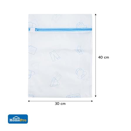 ถุงซักผ้าทรงเหลี่ยม PLIM SOFTY 30x40 ซม. สีขาว/ฟ้า_4