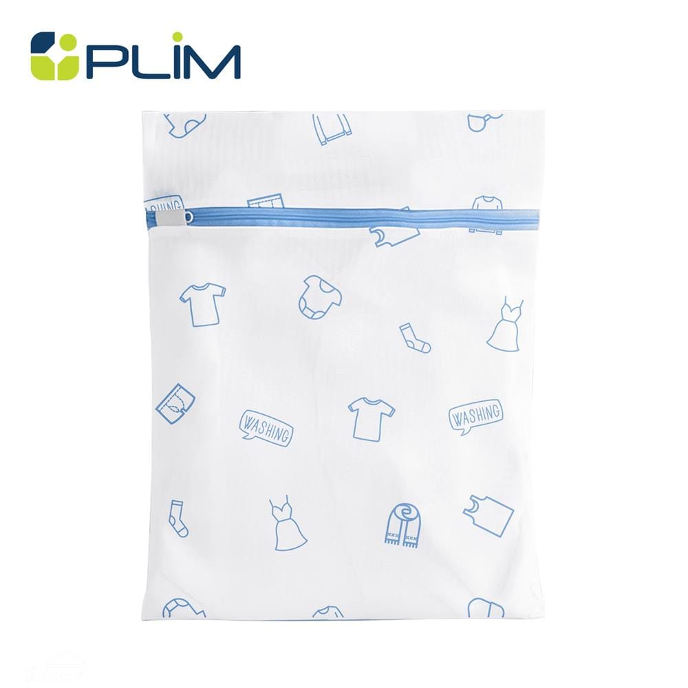 ถุงซักผ้าทรงเหลี่ยม PLIM SOFTY 50x60 ซม. สีขาว/ฟ้า